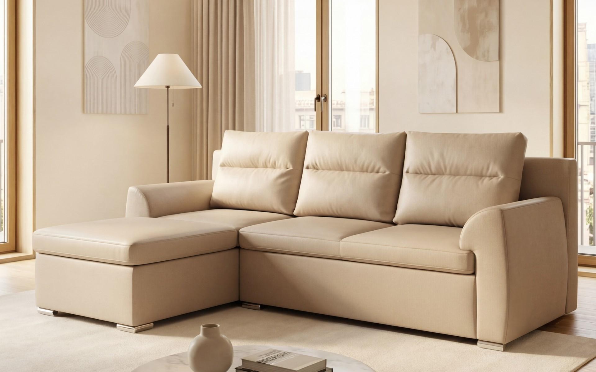 Extendable corner sofa Nolan, beige  3